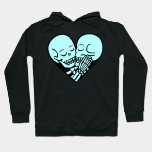 Aqua Skeleton Heart Hoodie